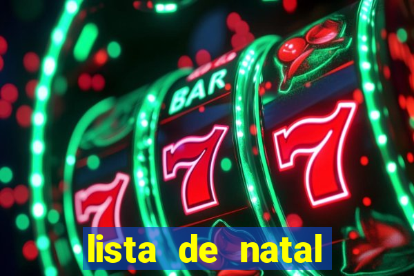 lista de natal para imprimir